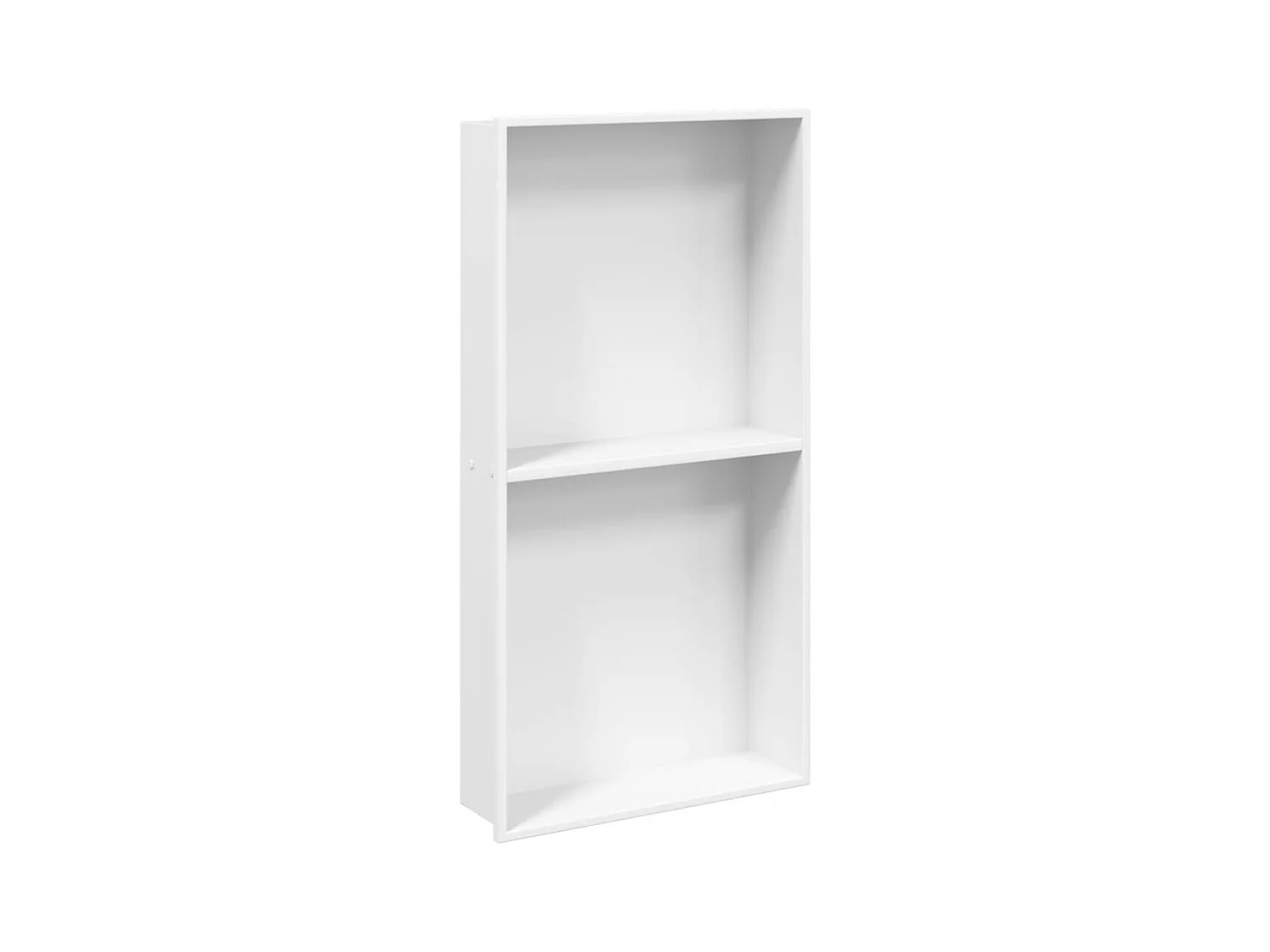 Niche de douche blanc mat 32x62x9 cm acier inoxydable FR193335