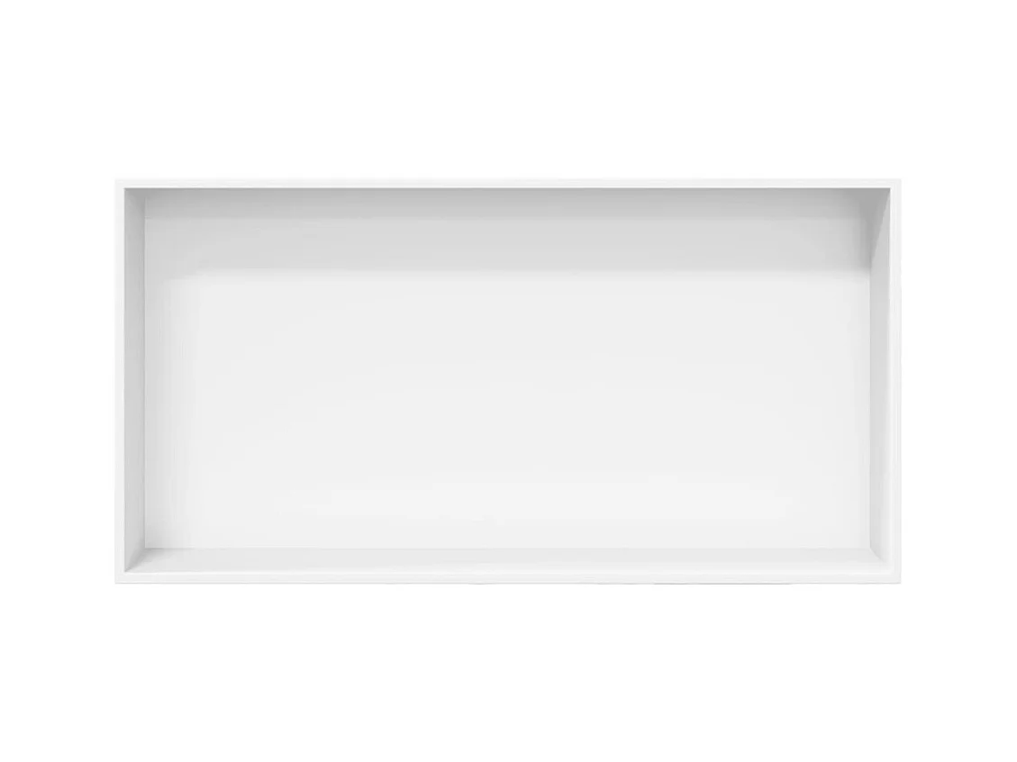 Niche de douche blanc mat 62x32x9 cm acier inoxydable FR693073