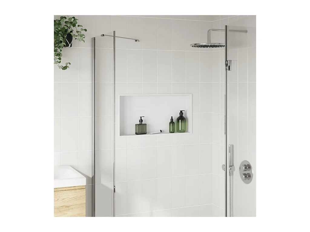 Hornacina ducha acero inoxidable blanco mate 62x32x9 cm ES866636