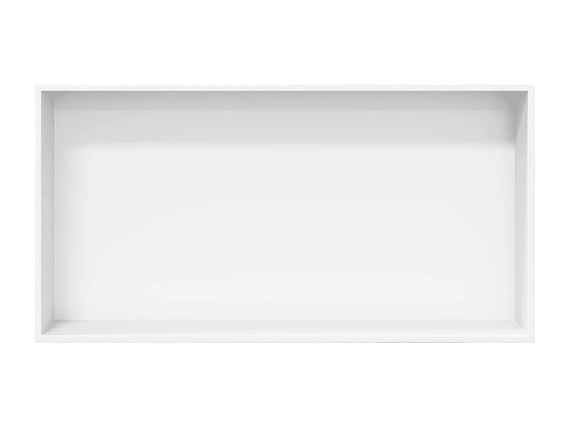 Niche de douche blanc mat 62x32x9 cm acier inoxydable FR693073