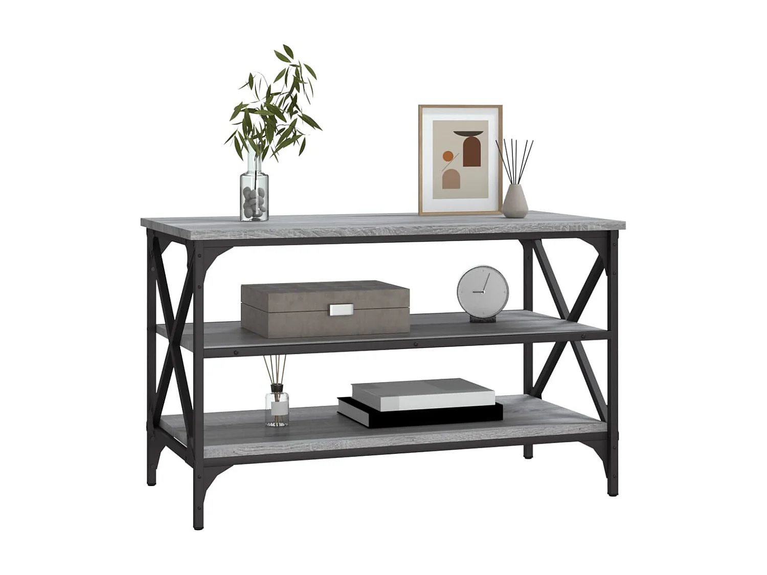 Meuble TV Sonoma gris 80x40x50 cm Bois d'ingénierie FR612919