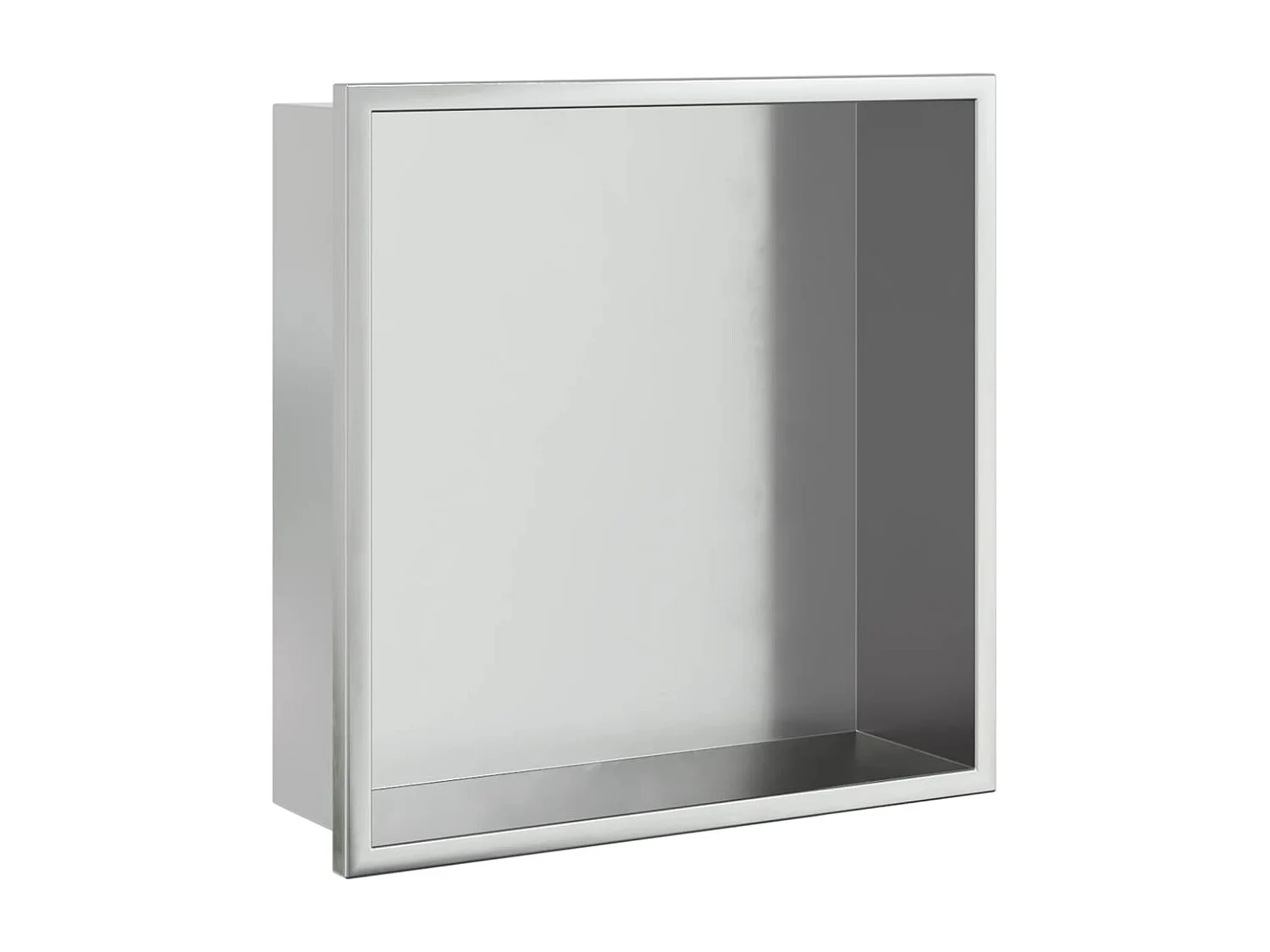 Niche de douche argenté brossé 32x32x9 cm acier inoxydable FR741128