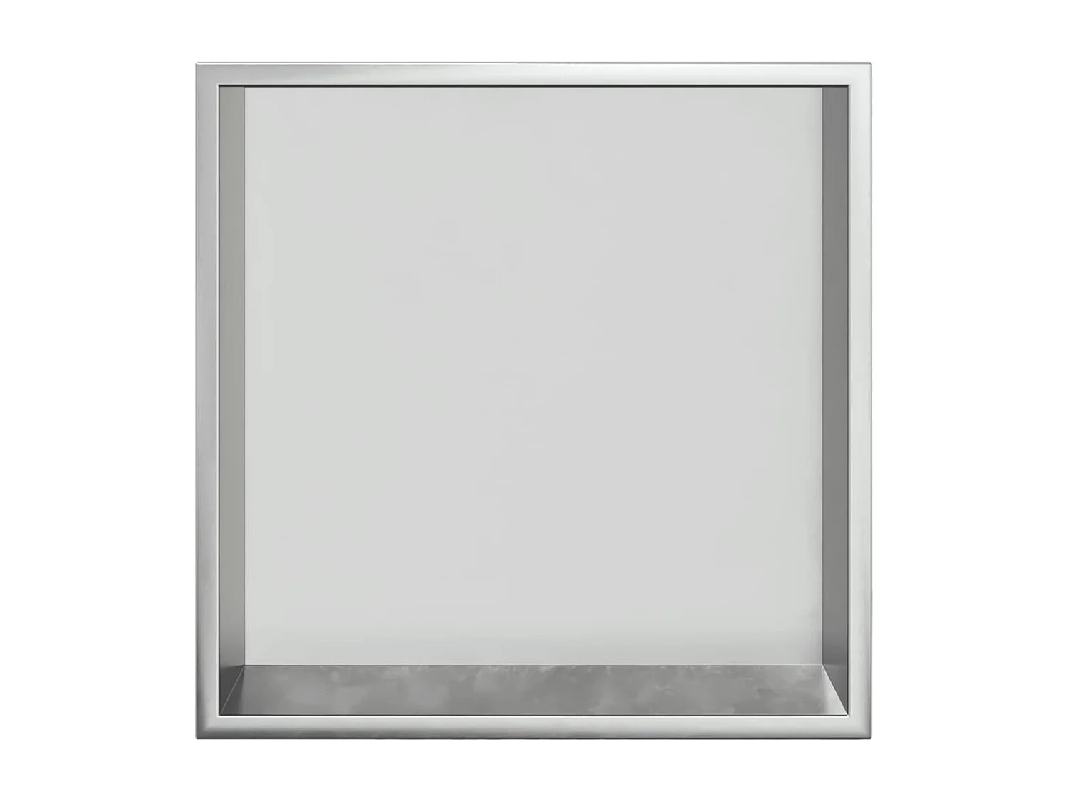 Niche de douche argenté brossé 32x32x9 cm acier inoxydable FR741128