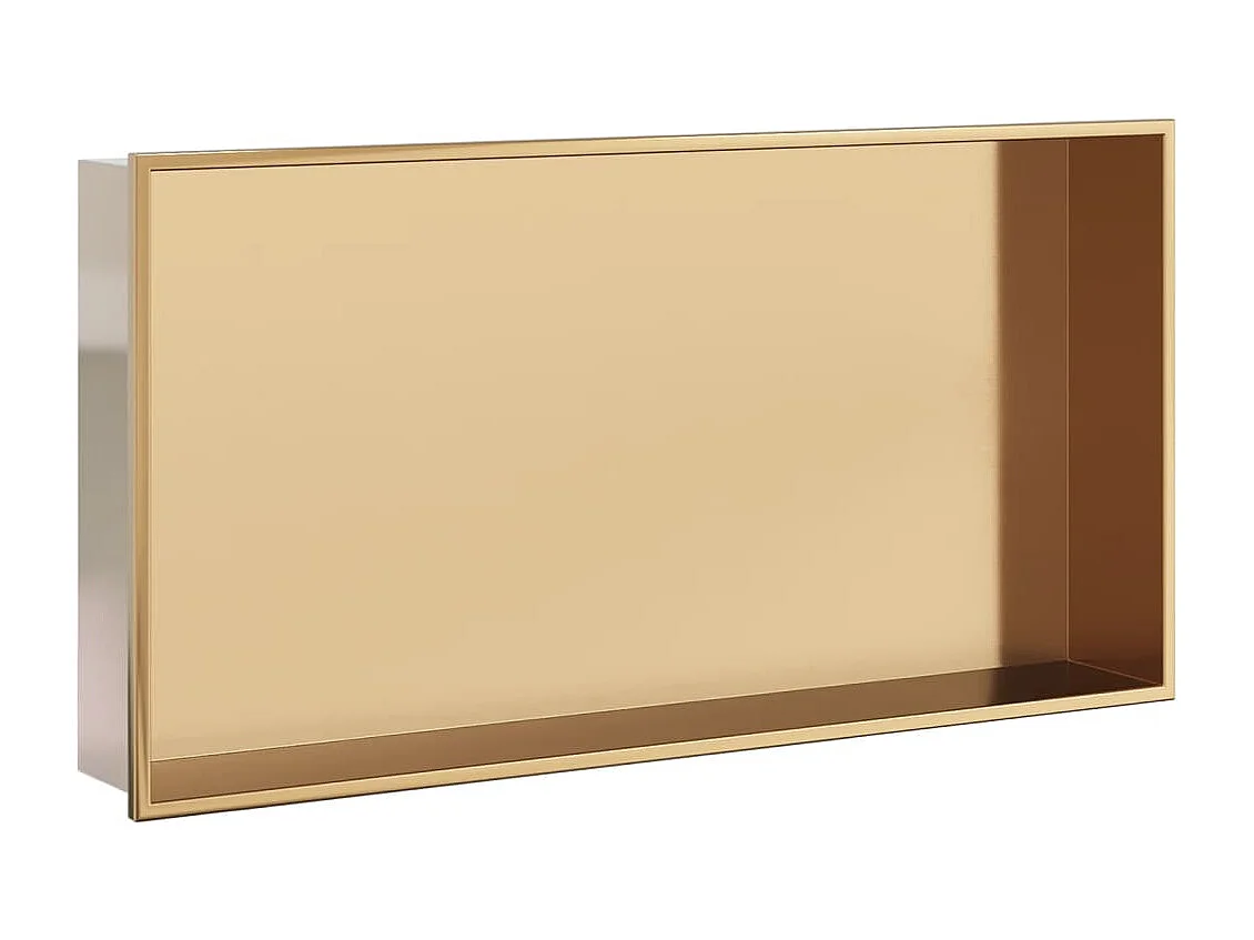 Hornacina ducha acero inoxidable dorado cepillado 62x32x9 cm ES172925