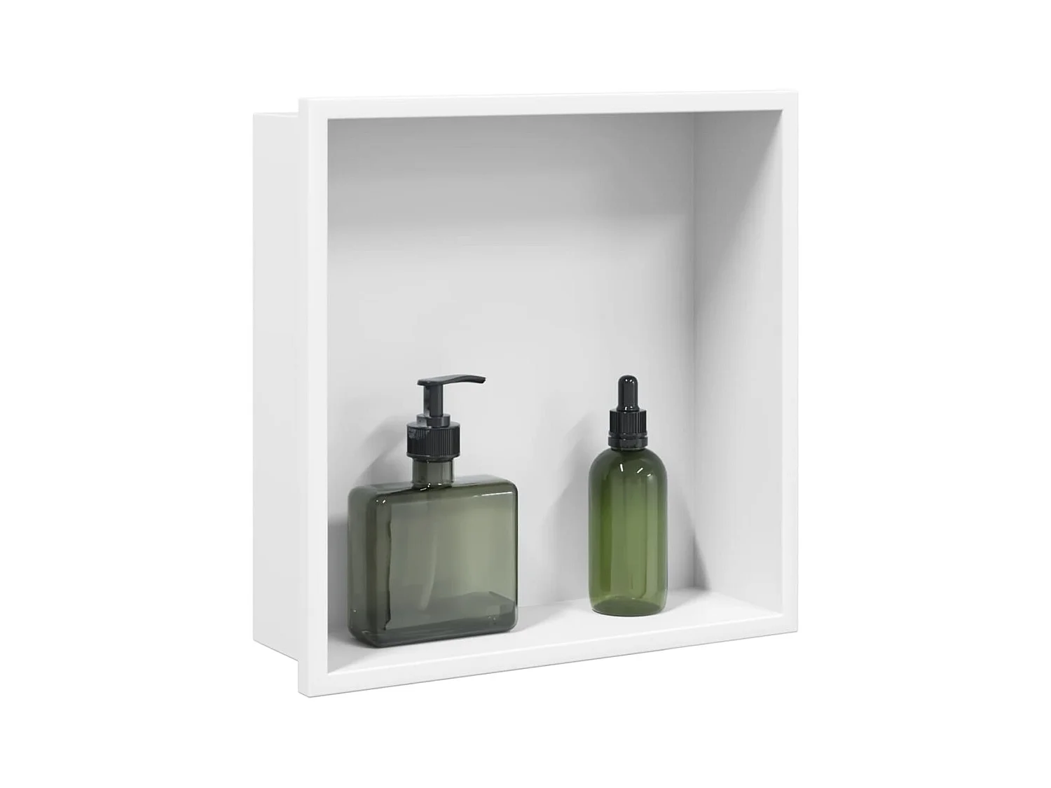 Niche de douche blanc mat 32x32x9 cm acier inoxydable FR939891