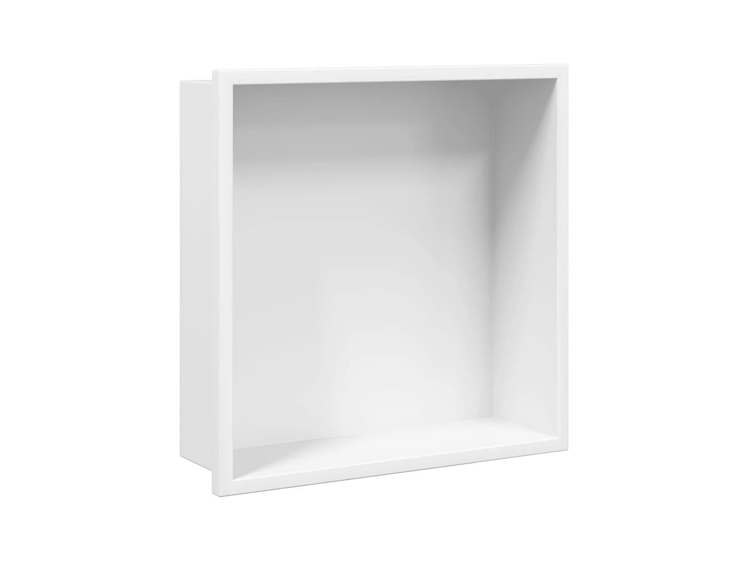 Niche de douche blanc mat 32x32x9 cm acier inoxydable FR939891