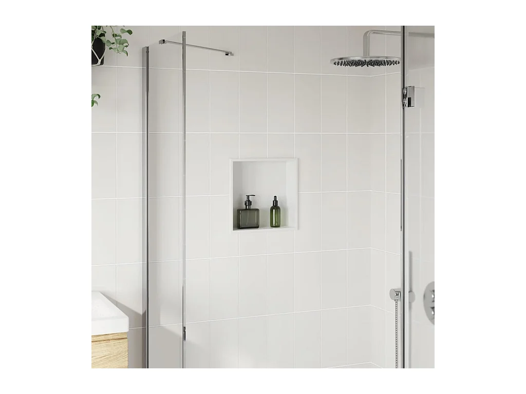Hornacina ducha acero inoxidable blanco mate 32x32x9 cm ES994899
