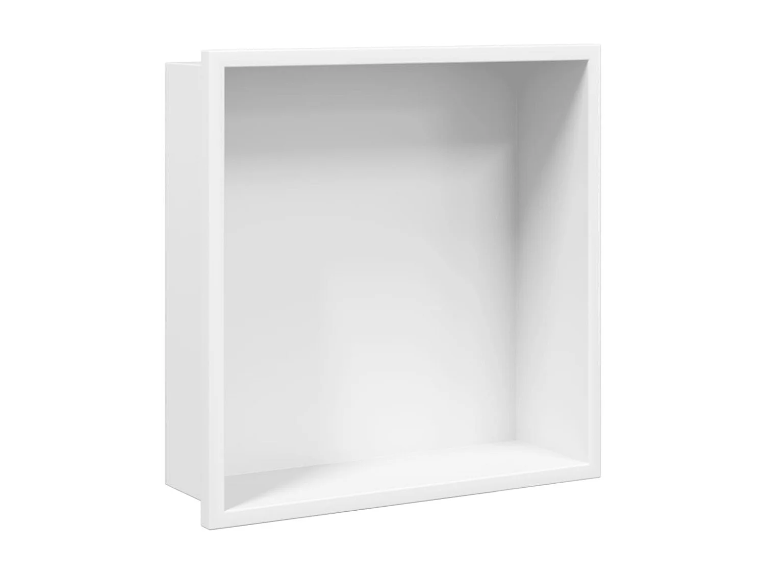 Nicho parede p/ duche 32x32x9 cm aço inoxidável branco mate PT186906