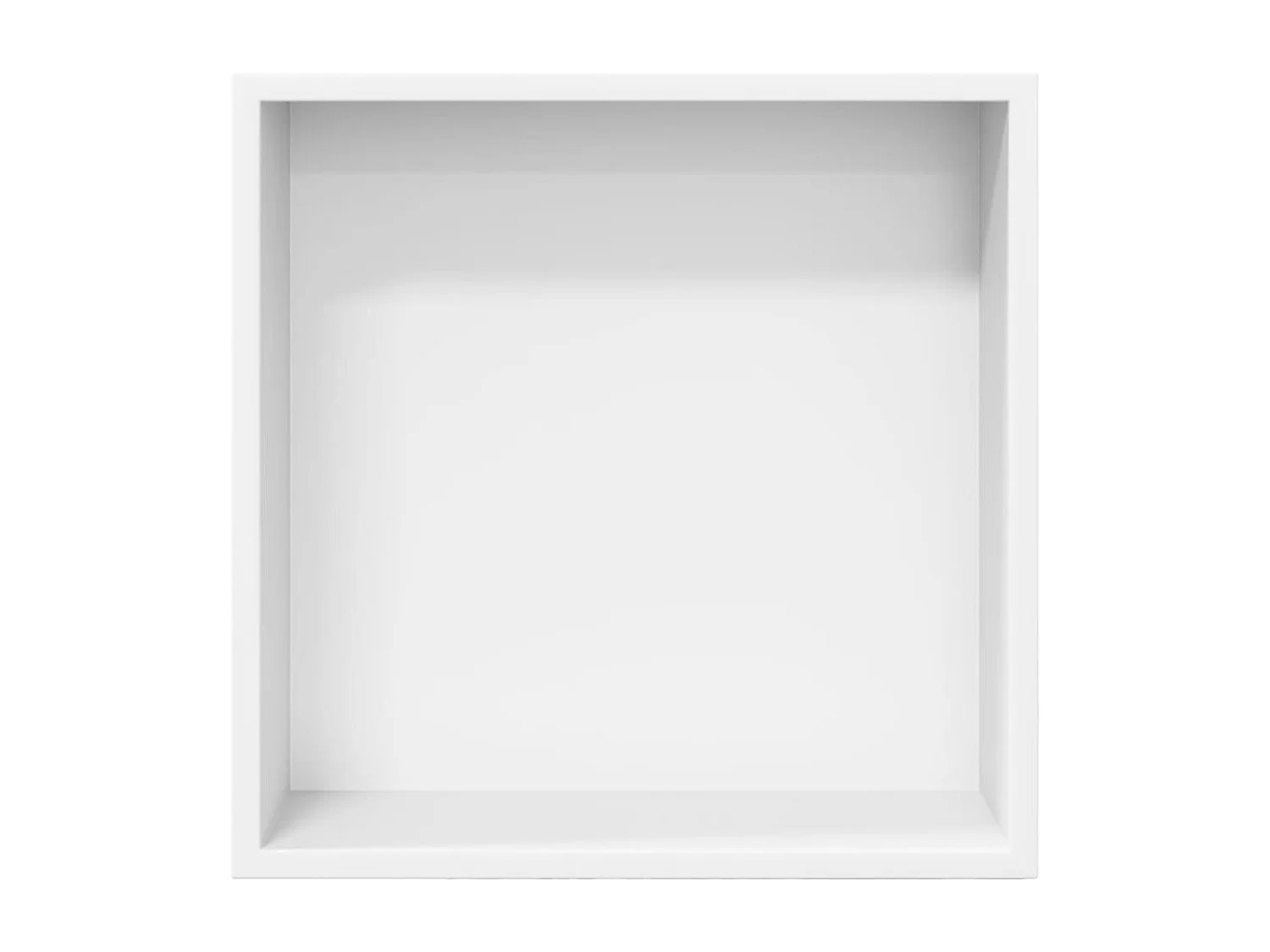 Nicho parede p/ duche 32x32x9 cm aço inoxidável branco mate PT186906