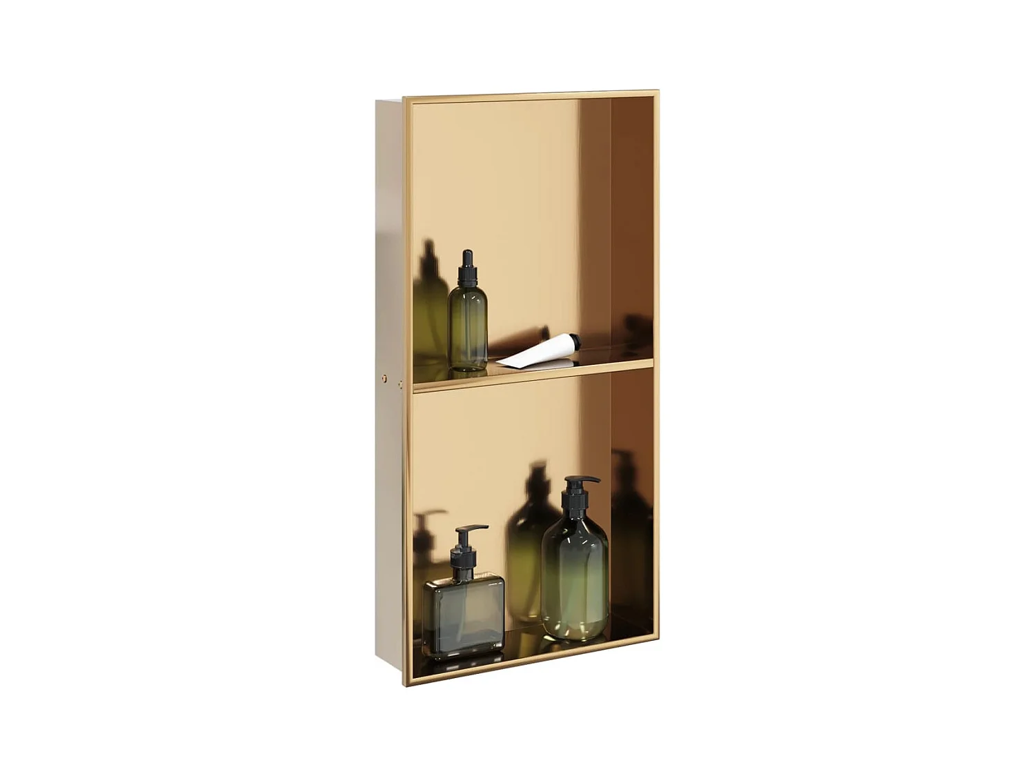 Niche de douche doré brossé 32x62x9 cm acier inoxydable FR380109