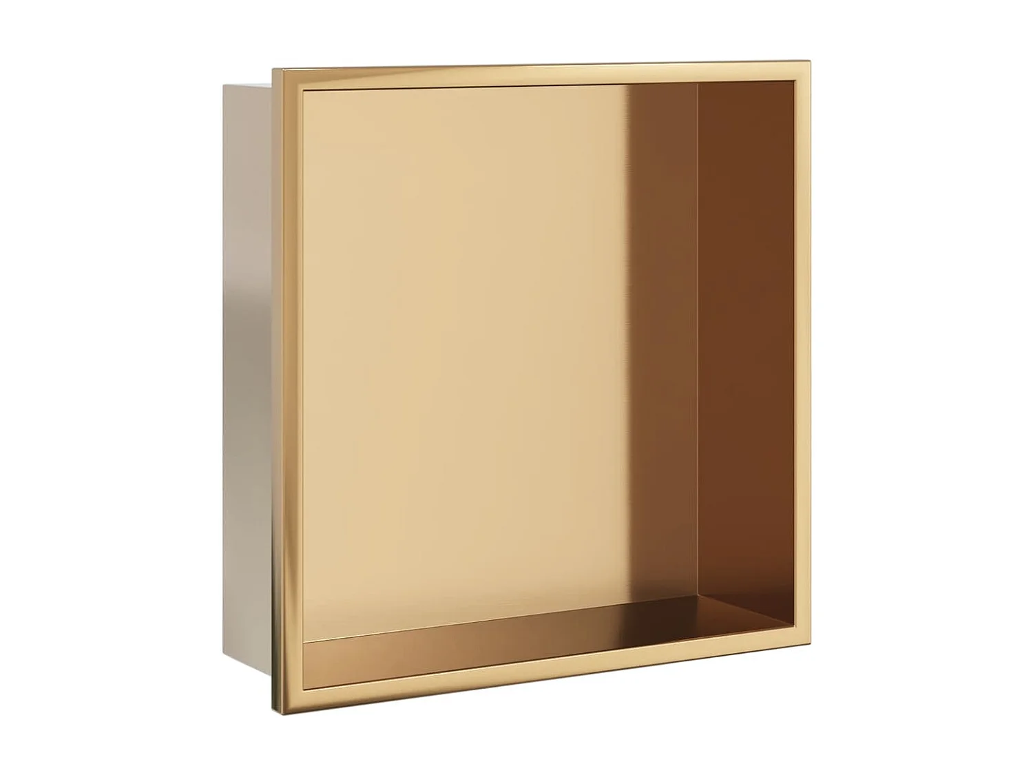 Nicho parede p/ duche 32x32x9cm aço inoxidável dourado escovada PT633931