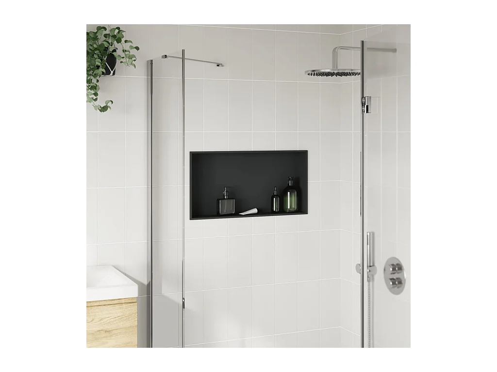 Niche de douche noir mat 62x32x9 cm acier inoxydable FR650790