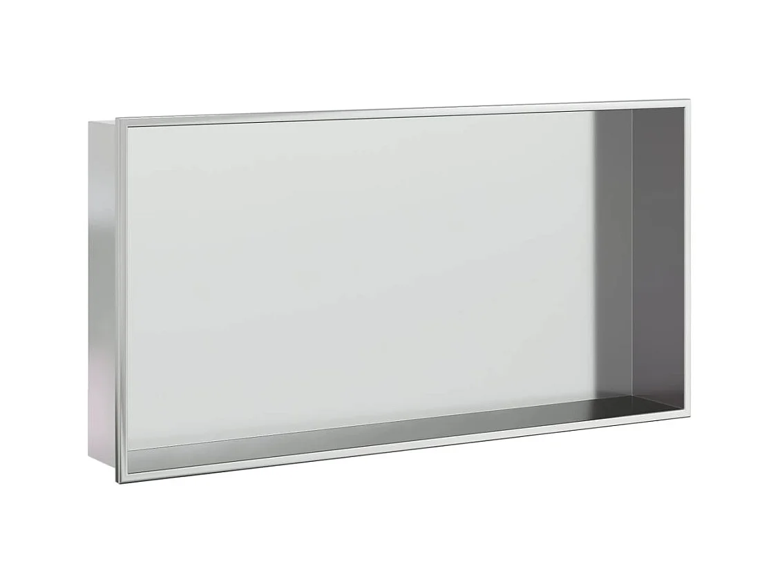 Niche de douche argenté brossé 62x32x9 cm acier inoxydable FR361312