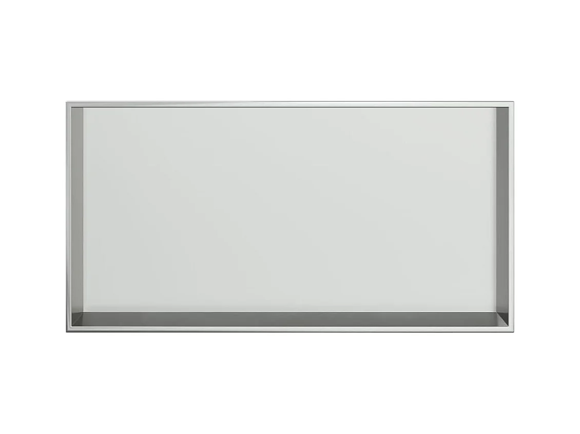 Niche de douche argenté brossé 62x32x9 cm acier inoxydable FR361312