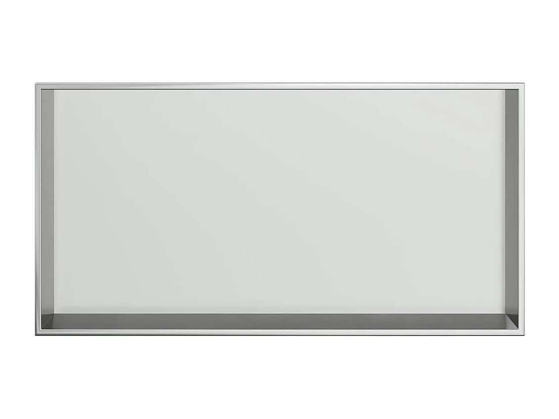 Hornacina ducha acero inoxidable plateado cepillado 62x32x9 cm ES364779