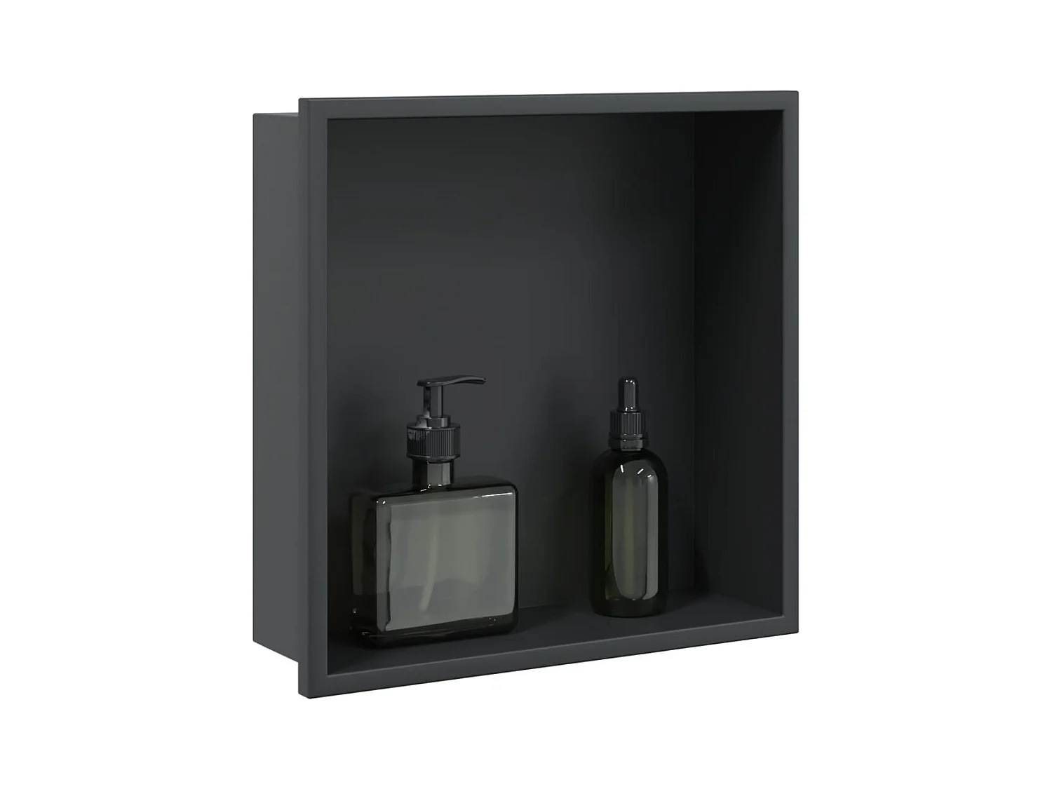 Niche de douche noir mat 32x32x9 cm acier inoxydable FR256725