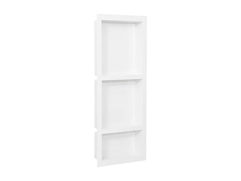Niche de douche avec 3 compartiments Blanc mat 41x99x9 cm FR715627