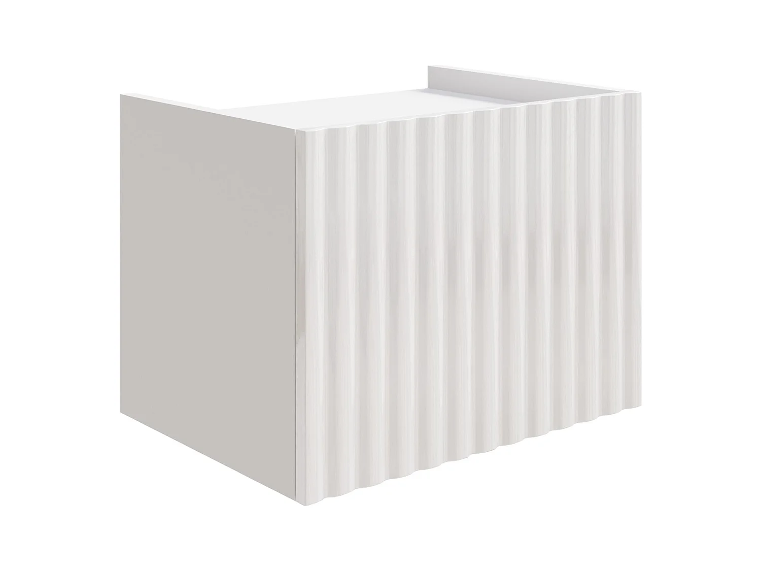 Hangend nachtkastje – hoogglans wit – 48 cm – FIORRA