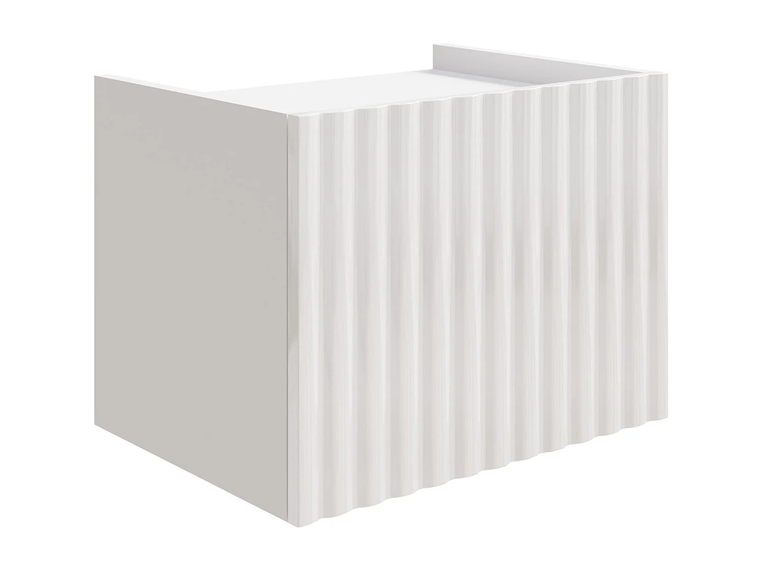 Table de chevet murale – blanc brillant – 48 cm – FIORRA