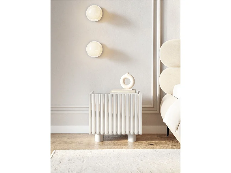 Nachtkastje – hoogglans wit – 48 cm – FIORRA