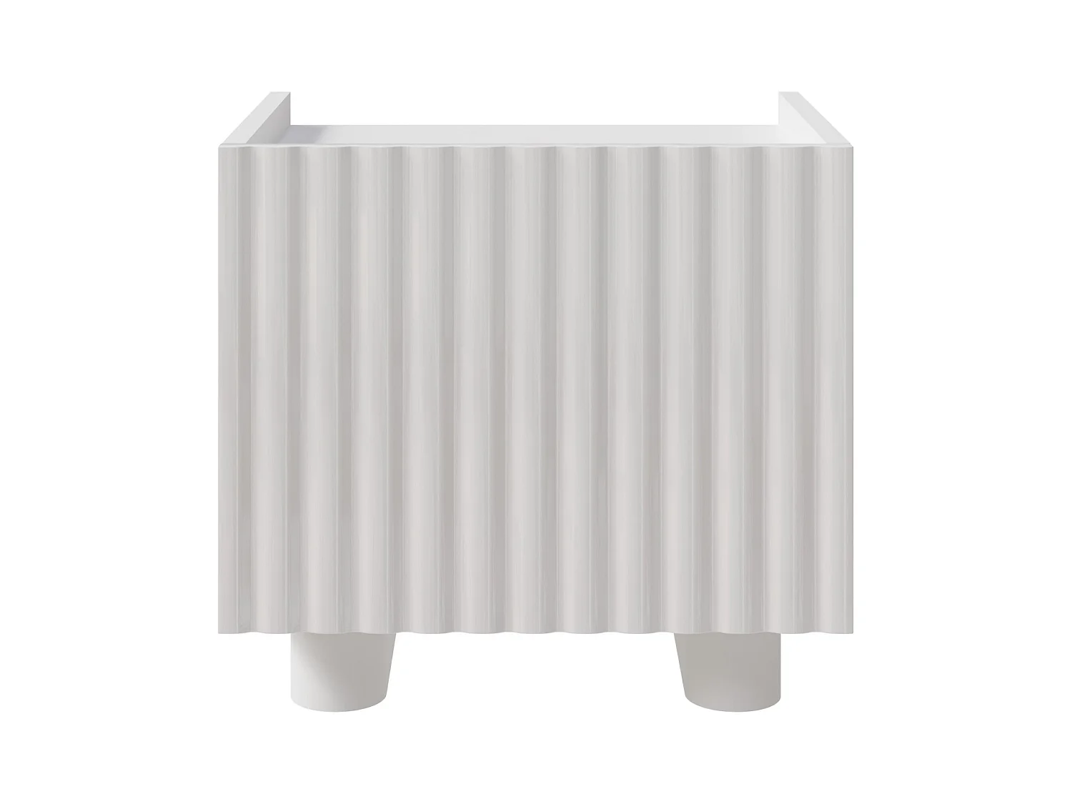 Nachtkastje – hoogglans wit – 48 cm – FIORRA