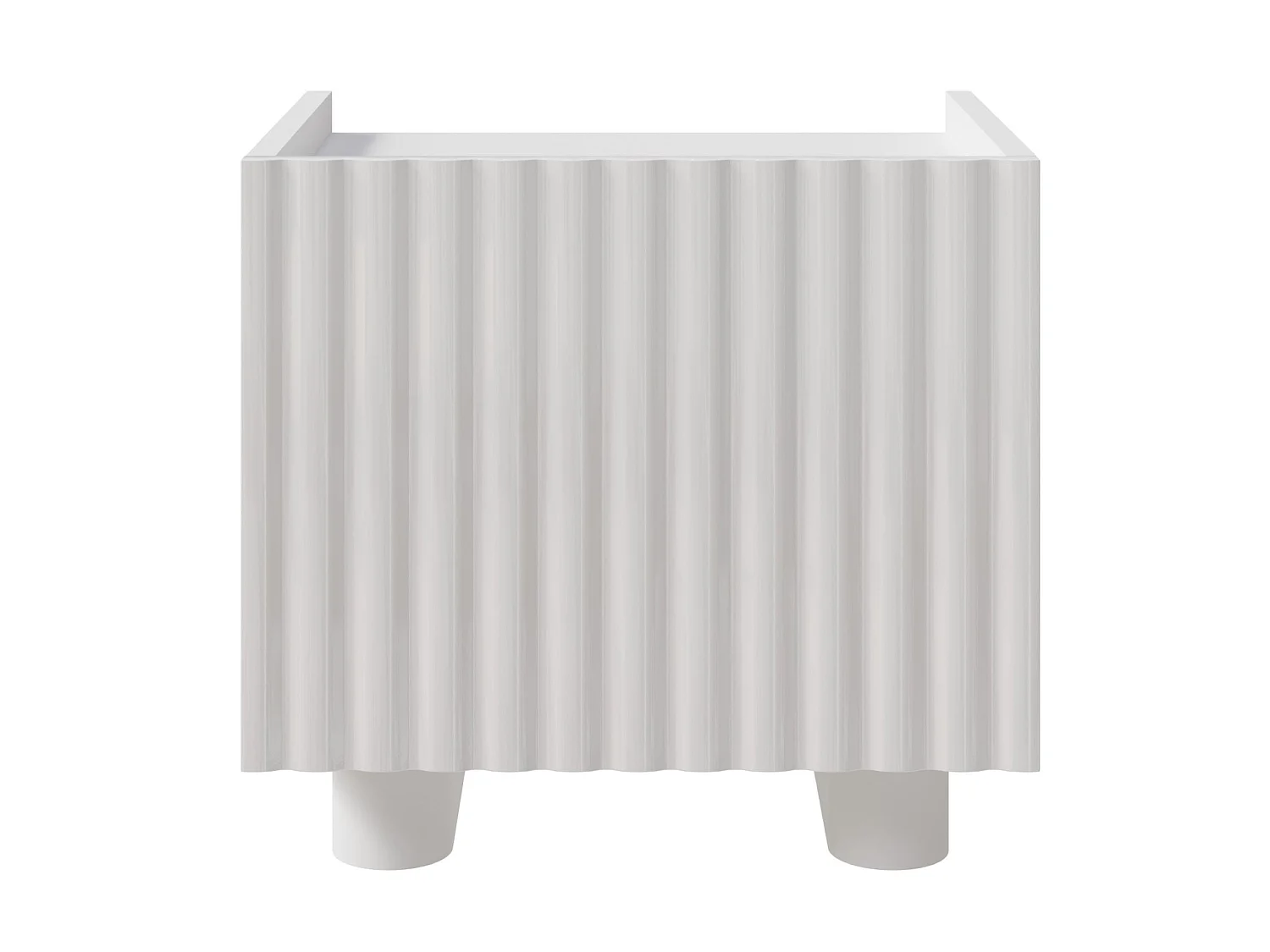 Table de chevet – blanc brillant – 48 cm – FIORRA