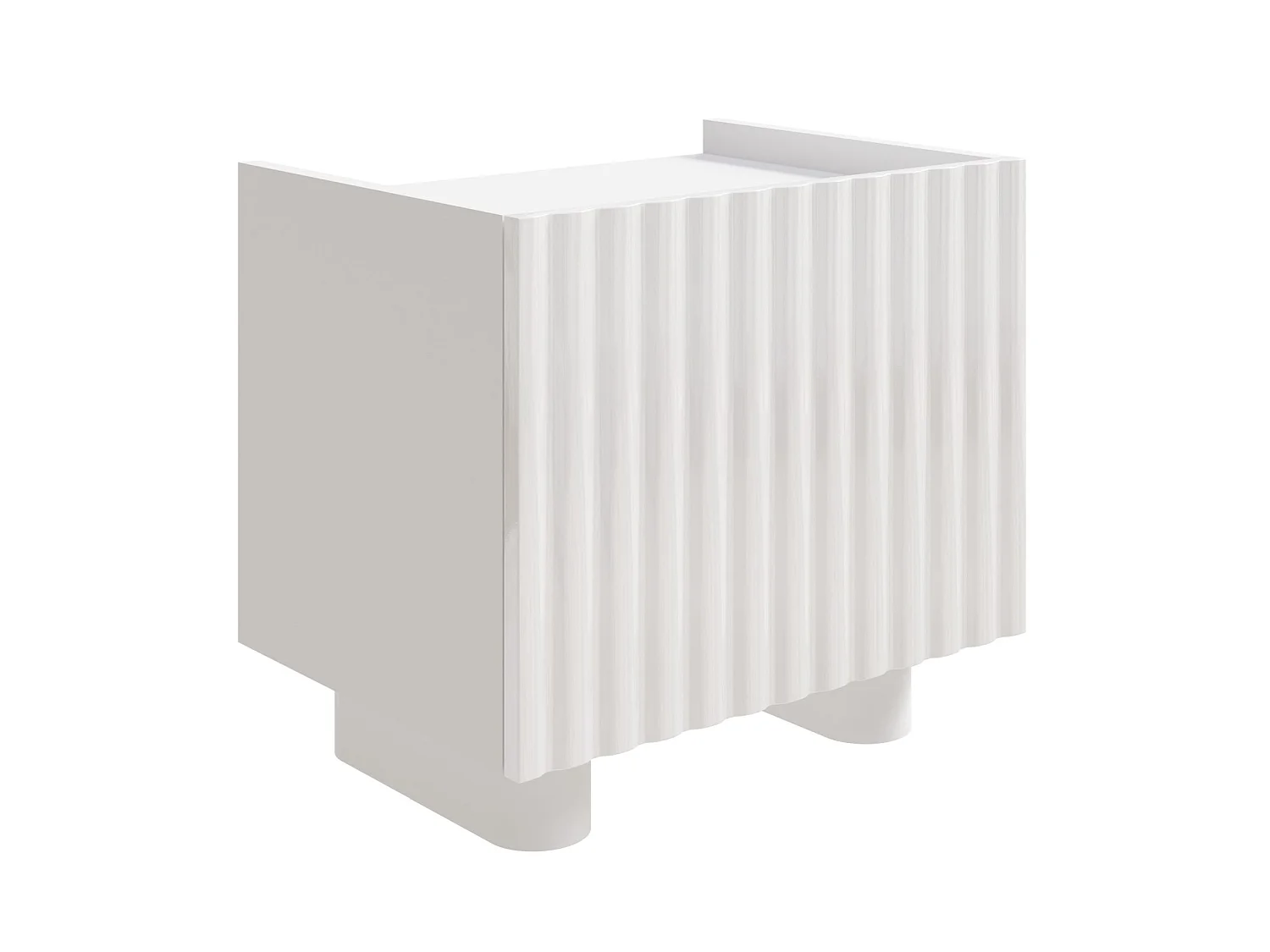 Table de chevet – blanc brillant – 48 cm – FIORRA