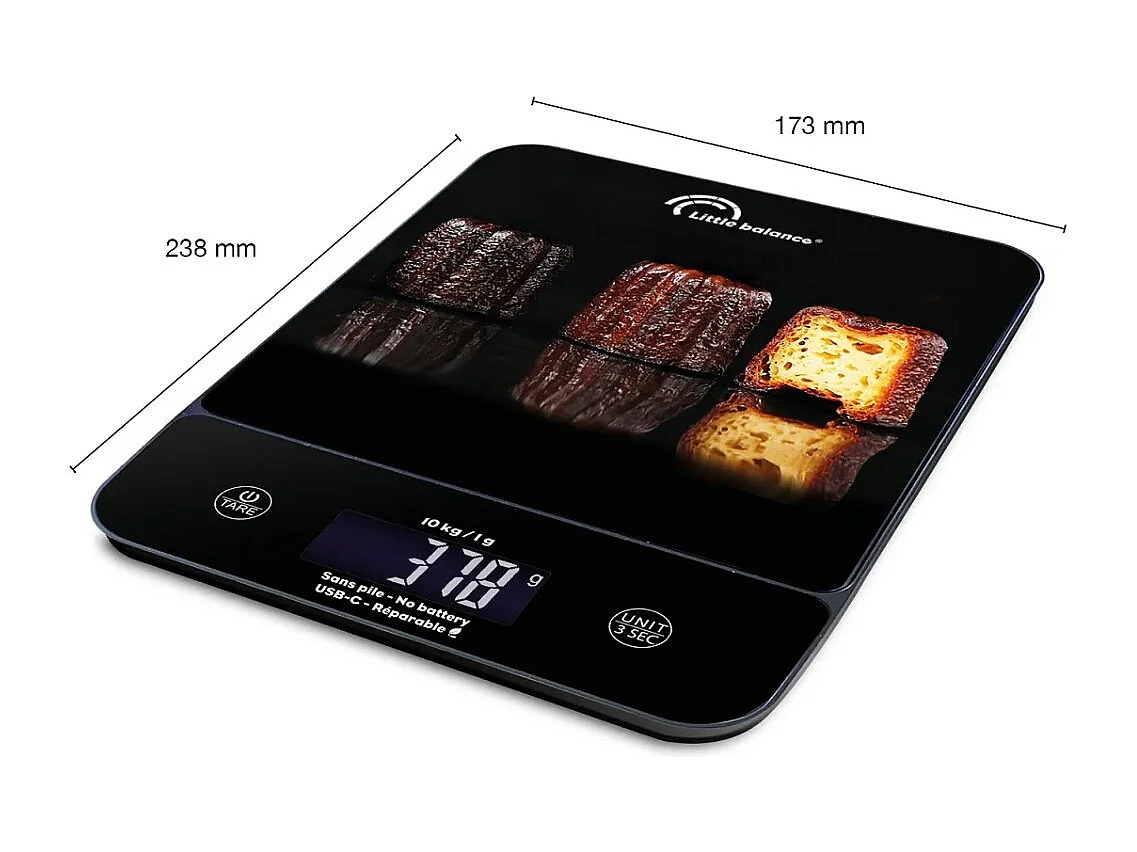 Little Balance Balance de cuisine électronique 10kg - 1g noir - 8845