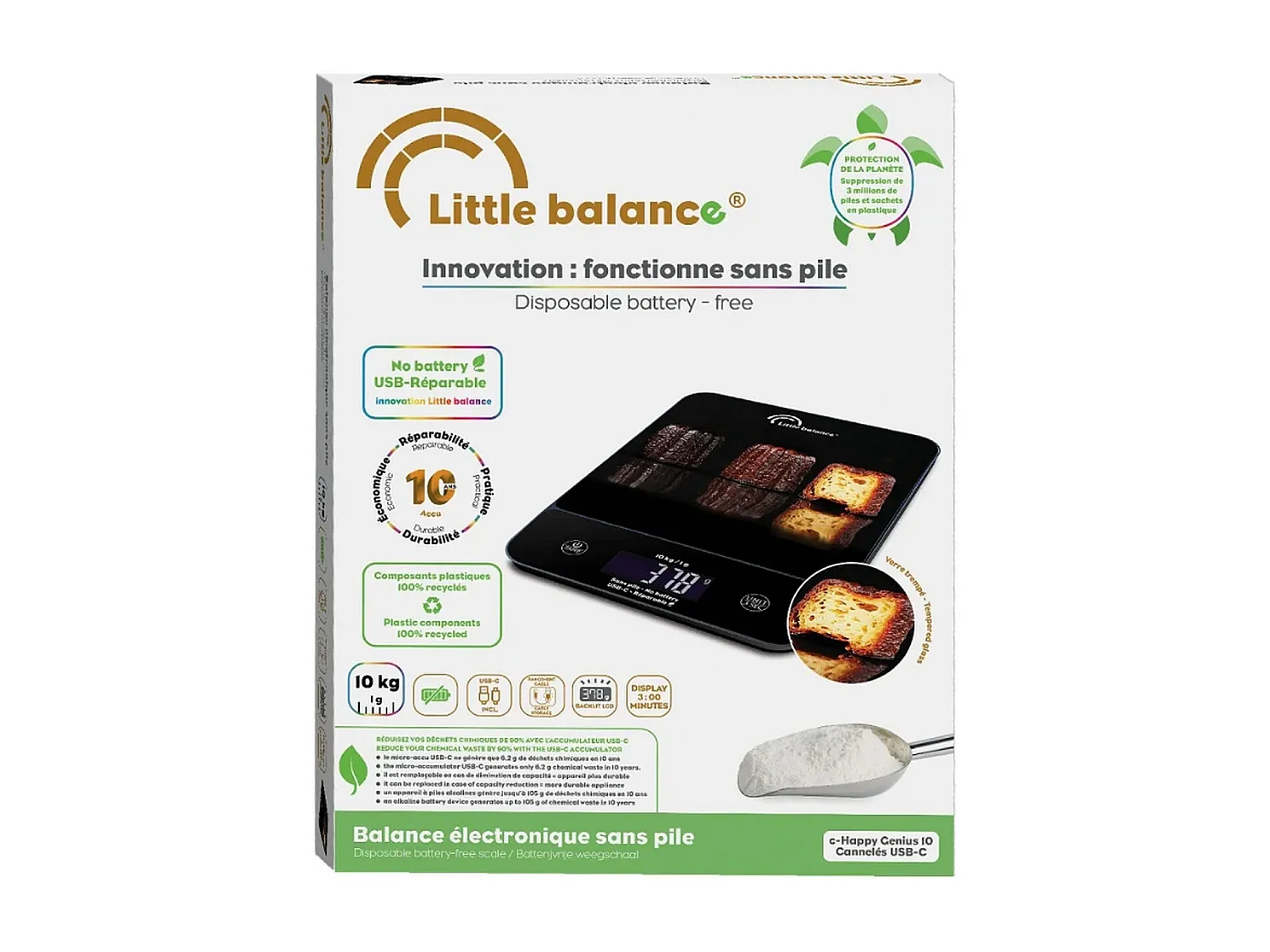 Little Balance Balance de cuisine électronique 10kg - 1g noir - 8845