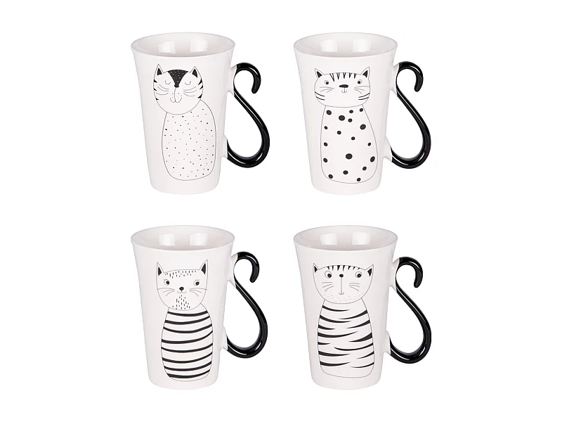 Coffret de 4 mugs Miaou 35 cl