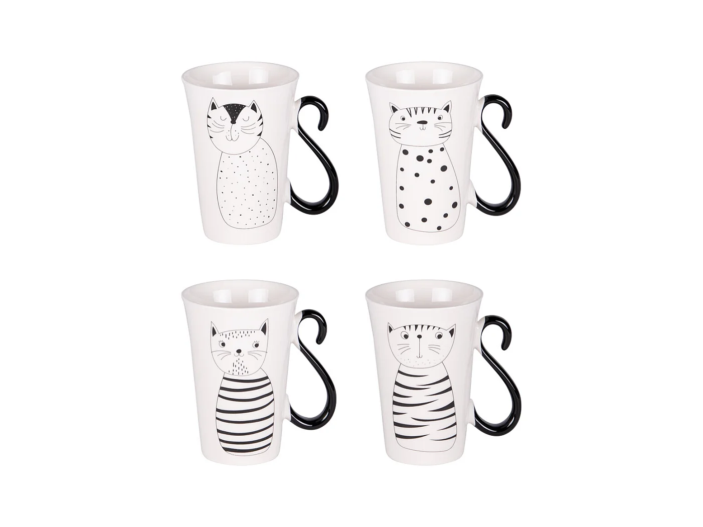 Coffret de 4 mugs Miaou 35 cl