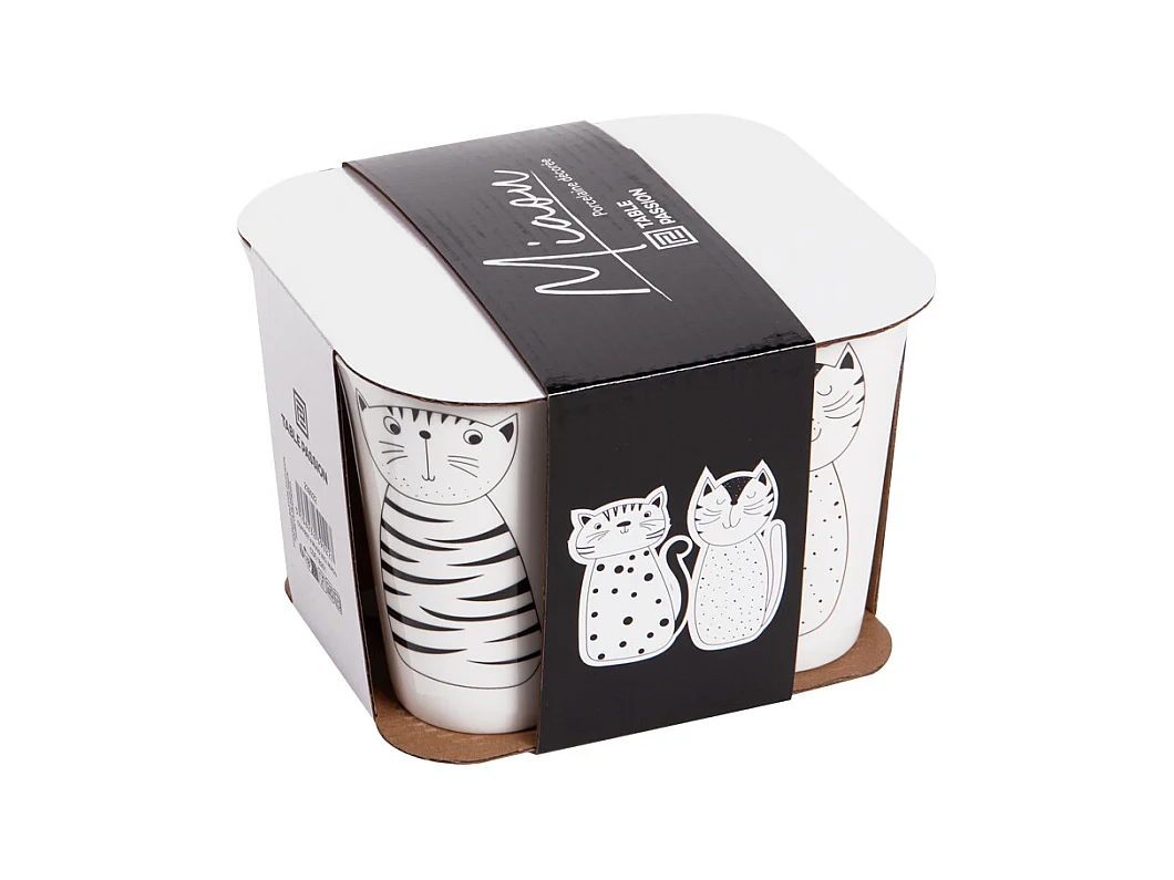 Coffret de 4 mugs Miaou 35 cl