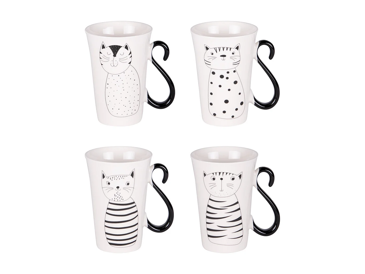 Coffret de 4 mugs Miaou 35 cl