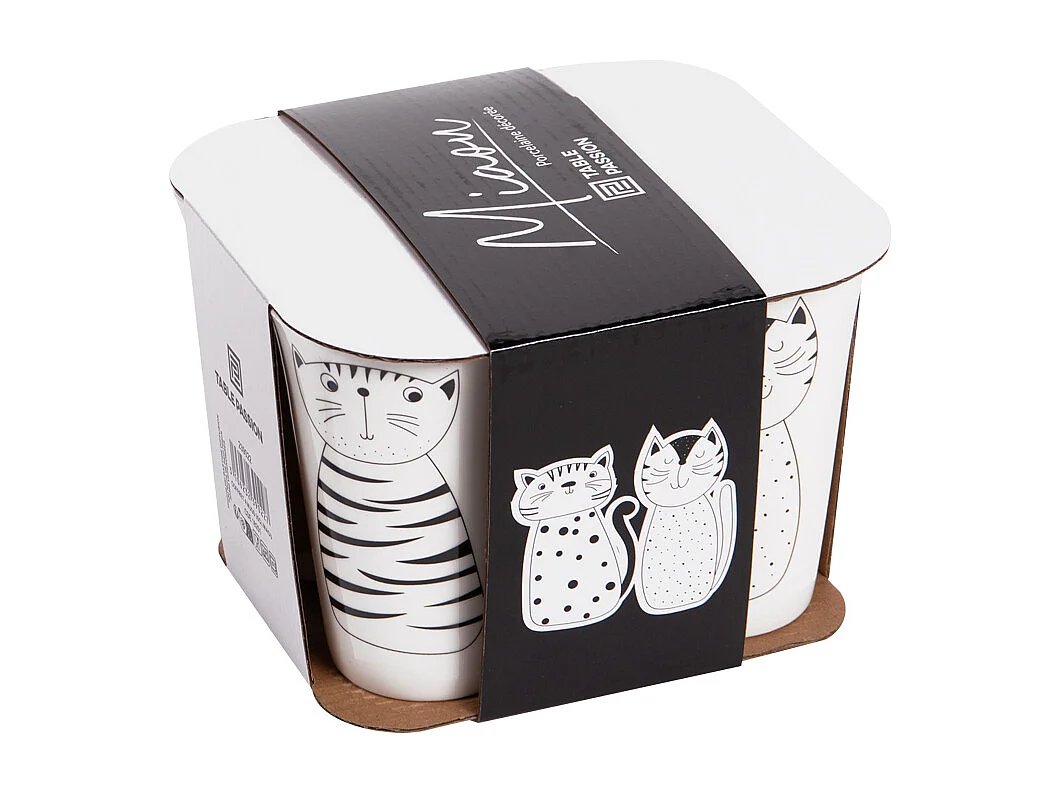 Coffret de 4 mugs Miaou 35 cl