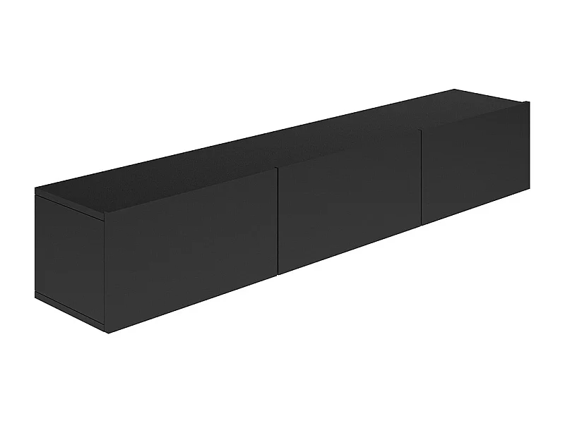 Mueble TV de pared 3 puertas 160 cm Idao Negro