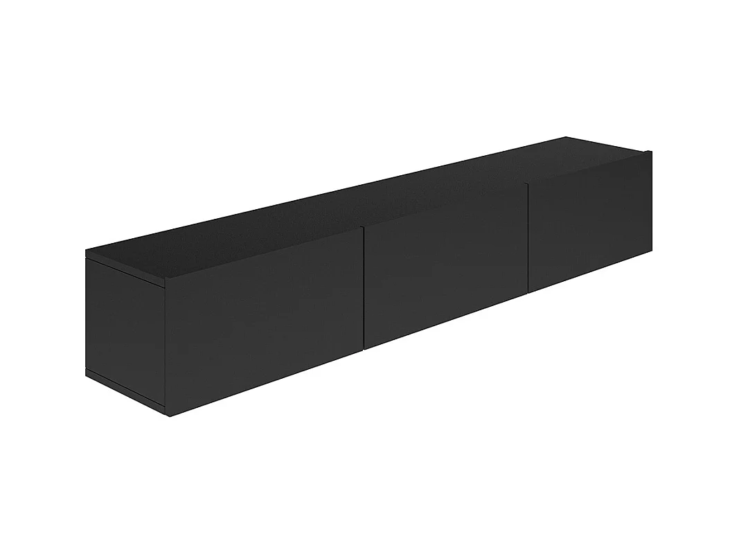 Mueble TV de pared 3 puertas 160 cm Idao Negro