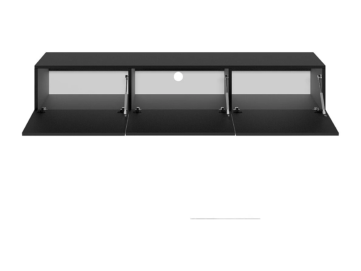 Meuble TV mural 3 portes 160 cm Idao Noir