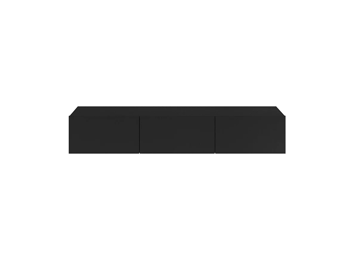 Meuble TV mural 3 portes 160 cm Idao Noir
