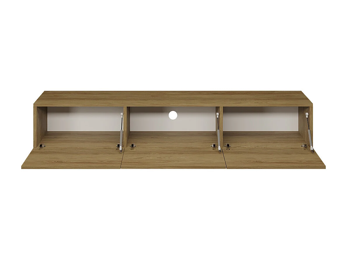 Idao Wood 3-dørs væghængt tv-møbel 160 cm