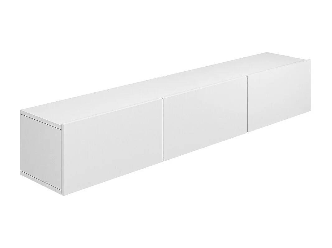 Meuble TV mural 3 portes 160 cm Idao Blanc