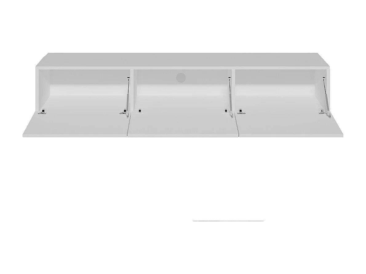 Meuble TV mural 3 portes 160 cm Idao Blanc