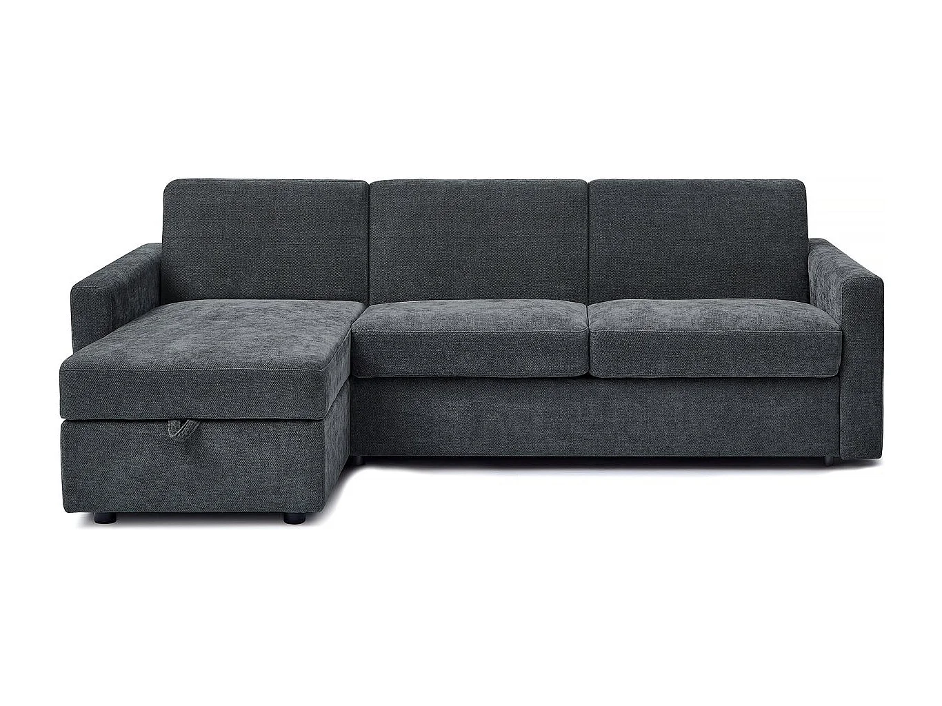 Divano angolare reversibile ed express trasformabile in tessuto "Celia" - 3 posti - Grigio