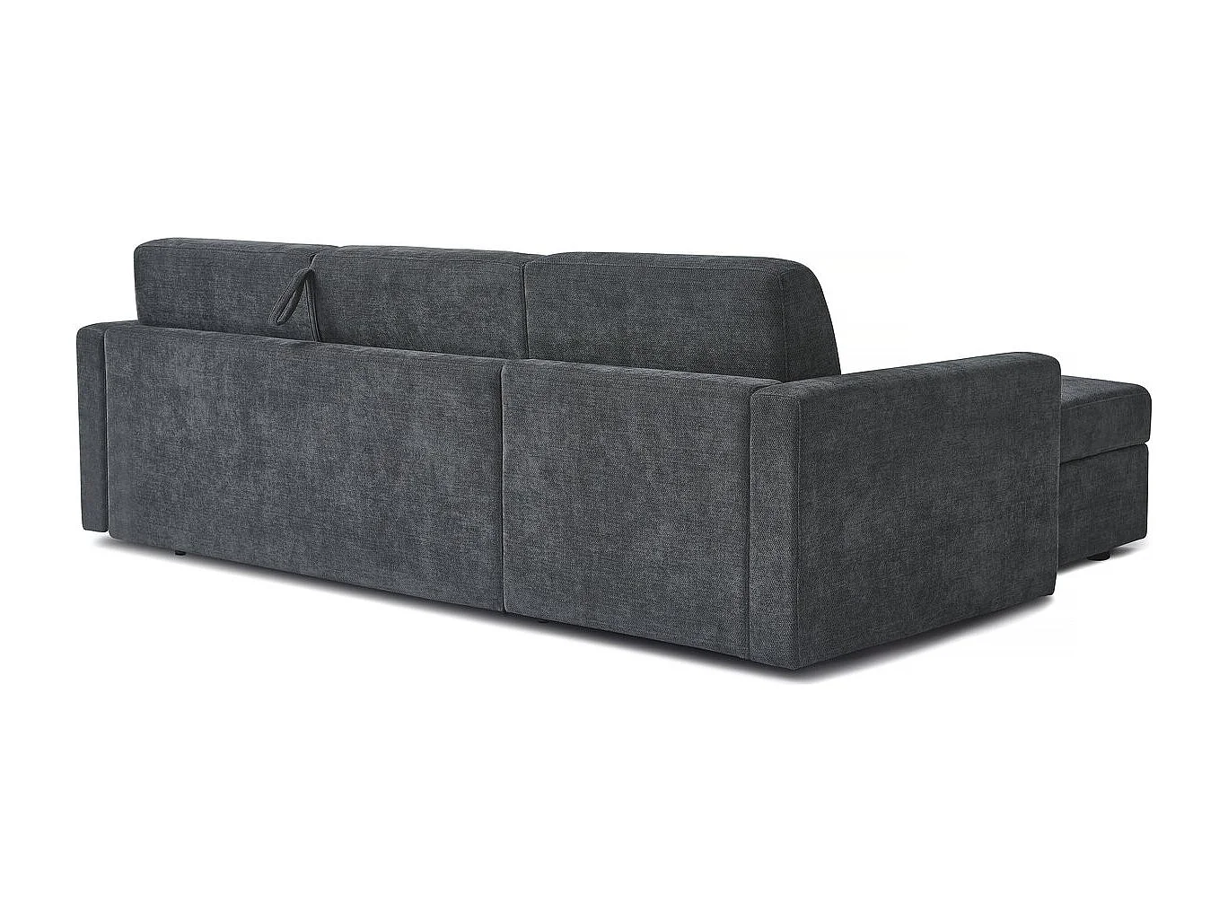 Divano angolare reversibile ed express trasformabile in tessuto "Celia" - 3 posti - Grigio