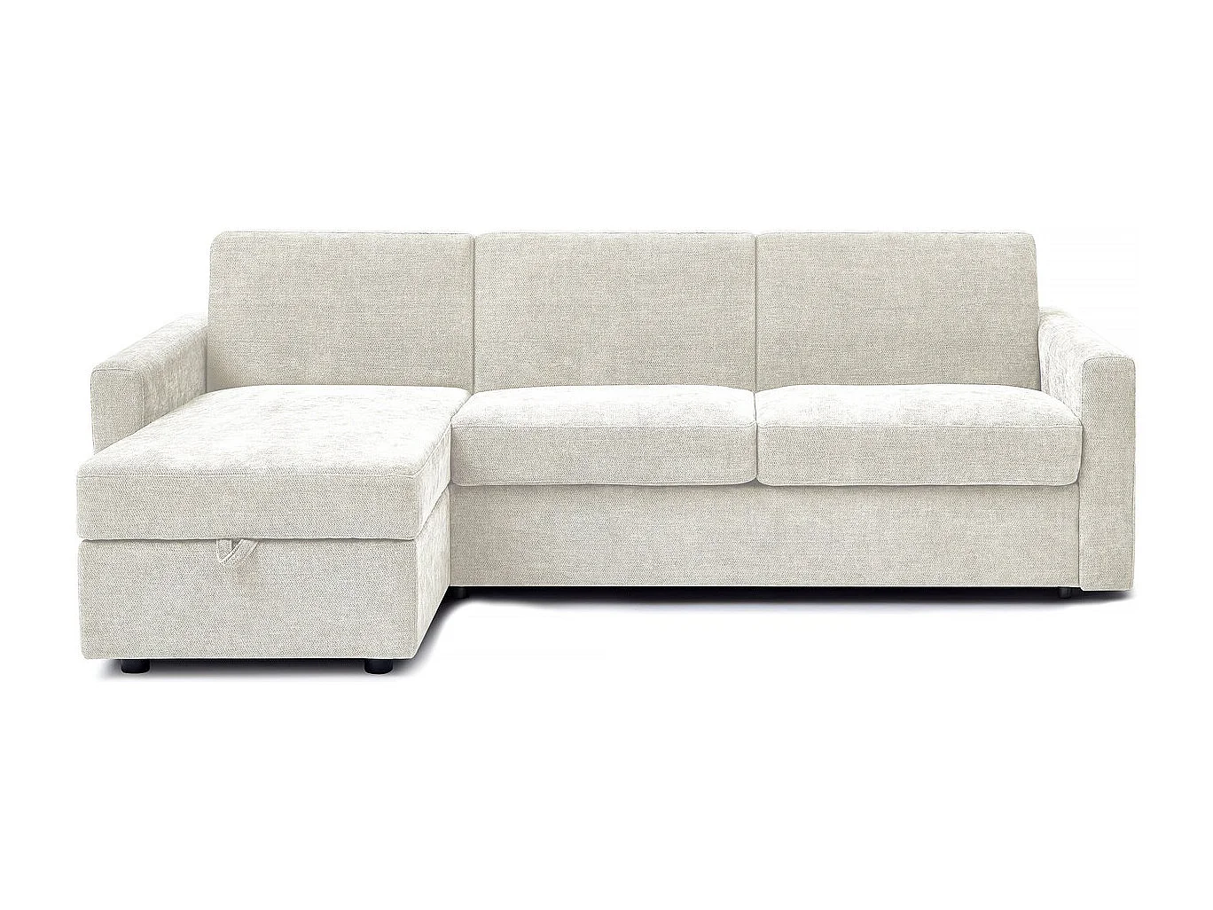 Canapé d'angle réversible convertible express en tissu "Celia" - 3 places  - Beige