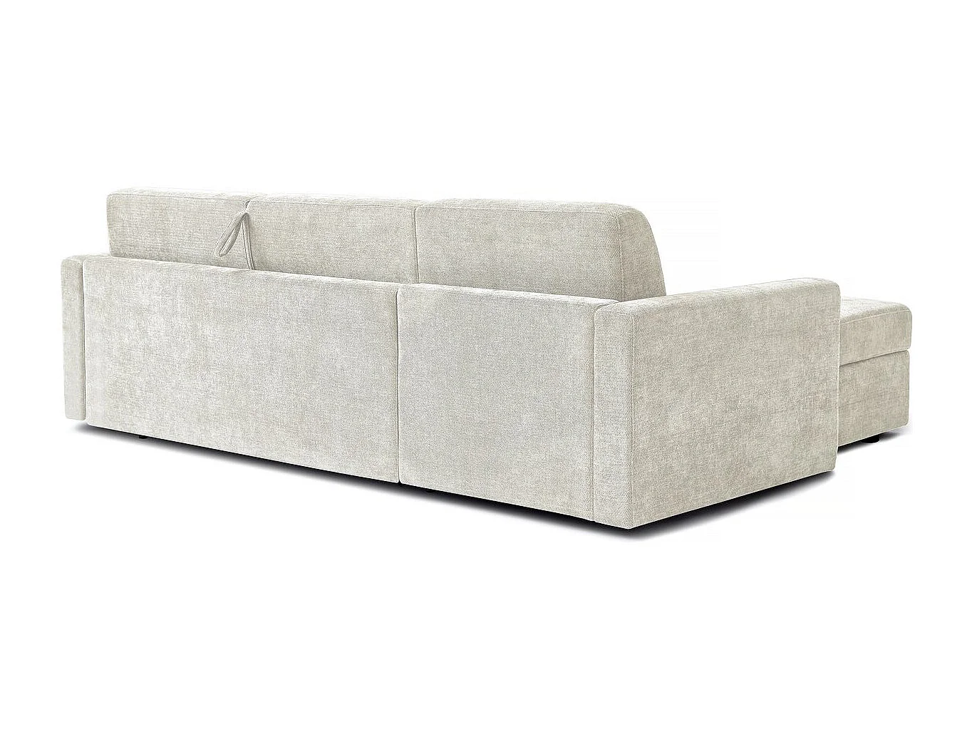 Canapé d'angle réversible convertible express en tissu "Celia" - 3 places  - Beige