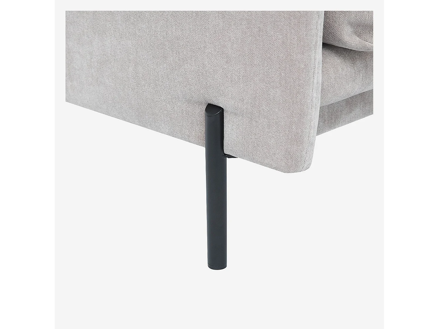 Canapé 3 places déhoussable en tissu garni de plumes - Gris perle
