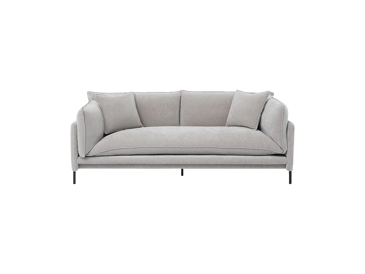 Habitat - Canapé 3 places déhoussable en tissu garni de plumes - Gris perle - Feath II