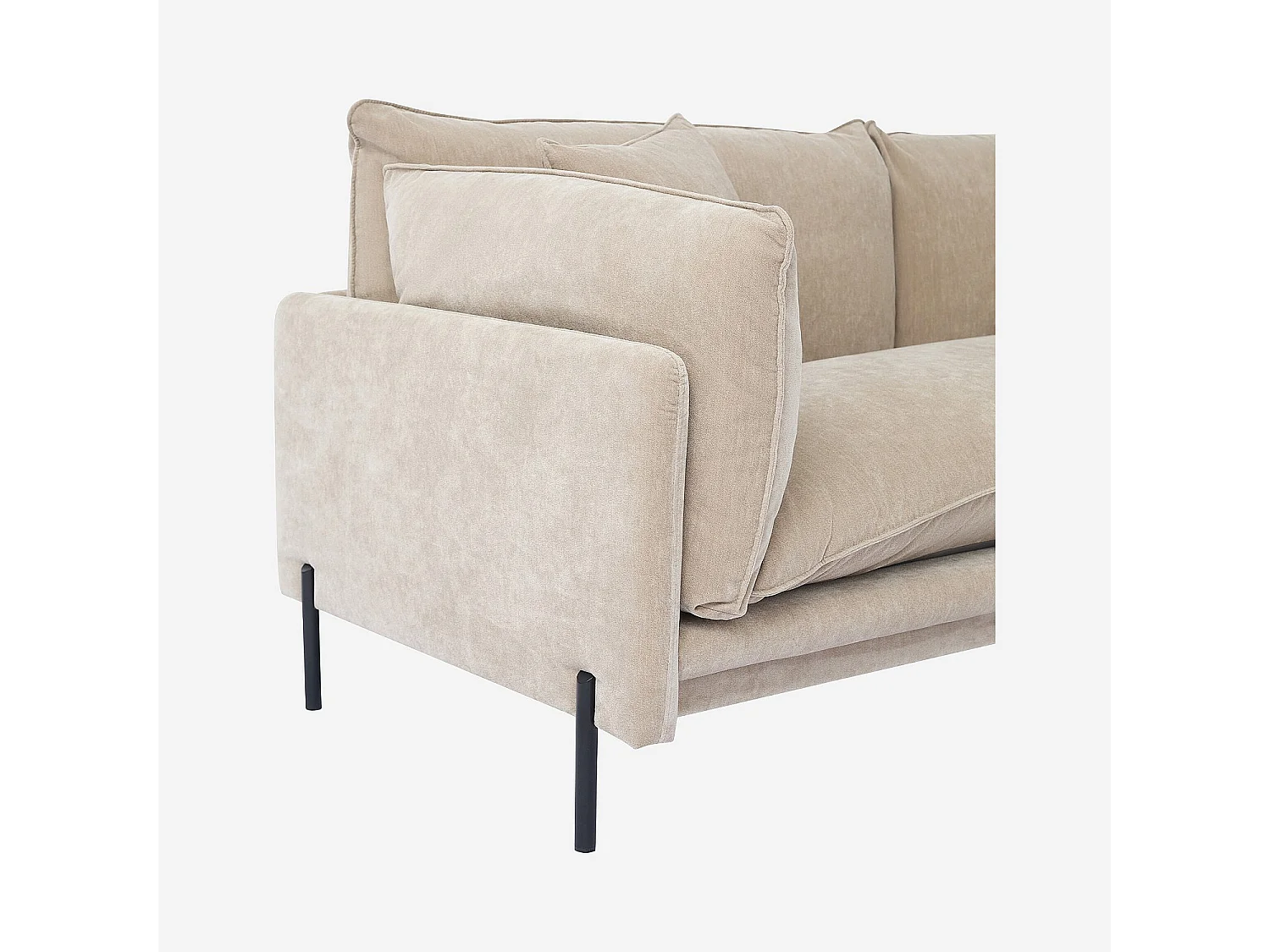 Habitat - Canapé 3 places déhoussable en tissu garni de plumes - Taupe - Feath II