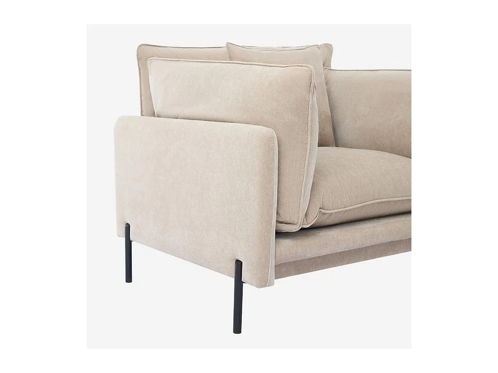 Habitat - Fauteuil déhoussable en tissu garni de plumes - Taupe - Feath II