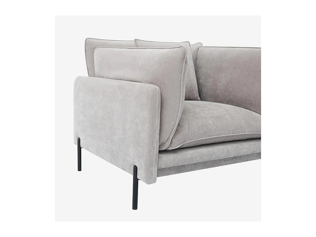 Habitat - Fauteuil déhoussable en tissu garni de plumes - Gris perle - Feath II